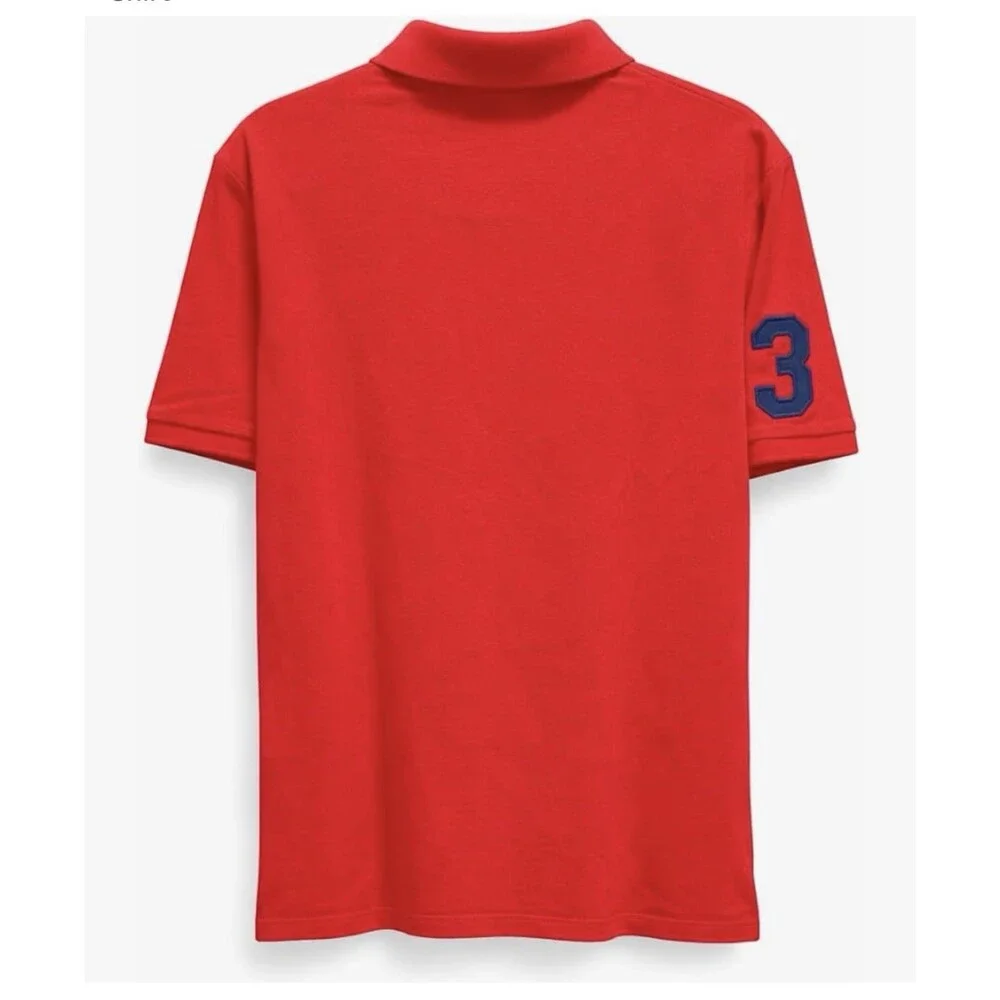 POLO RALPH LAUREN Men's Big Pony Classic Fit Mesh Polo Shirt Red Size M NWT